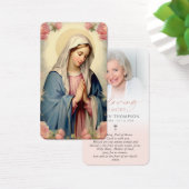 Religious Virgin Mary Cross Prayer Card (Schreibtisch)