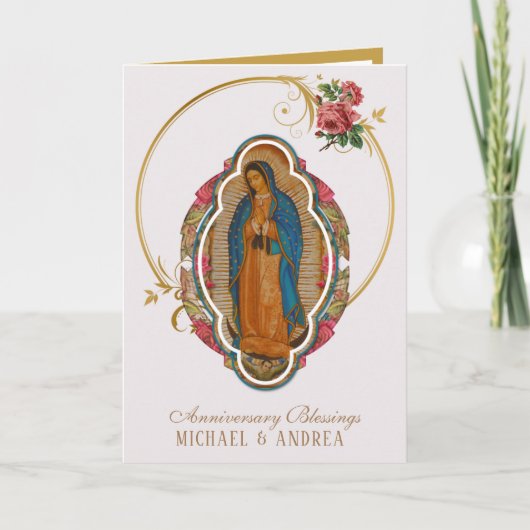 Religious Virgin Mary Guadalupe Anniversary Karte (Vorderseite)