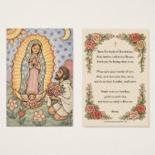 Religious Virgin Mary Guadalupe Catholic Prayer (Vorne & Hinten)