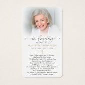 Religious Virgin Mary The Lord's Prayer Card (Rückseite)