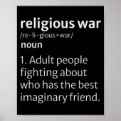Religious War Dictionary Sarcastic Definition Funn Poster (Vorne)