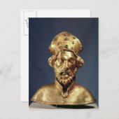 Reliquäre Büste des hl. Johannes Cassian Postkarte (Vorne/Hinten)