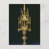 Reliquary Monstrance mit Stück Kreuz Postkarte (Vorderseite)