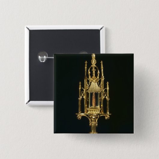 ReliquaryMonstrance mit Stück des Kreuzes Button (Vorne & Hinten)