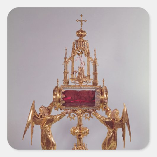 Reliquiar des Schleiers des Hl. Aldegonde Quadratischer Aufkleber (Vorderseite)