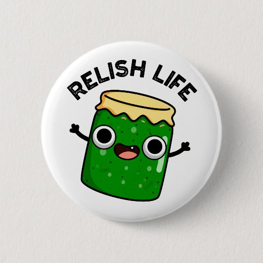 Relish Life Funny Food Puff Button (Vorderseite)