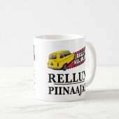 Rellun piinaajien sananmuunnos huumoria, muki kaffeetasse (VorderseiteRechts)