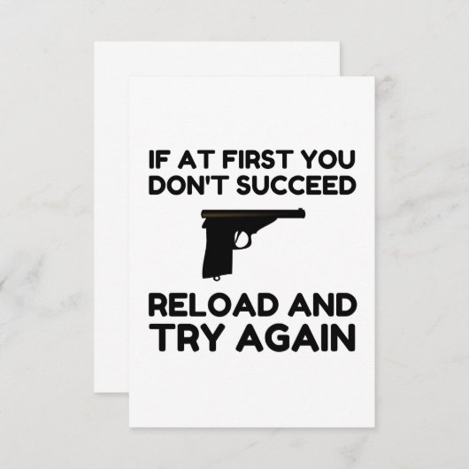 Reload Gun Dankeskarte (Vorne/Hinten)