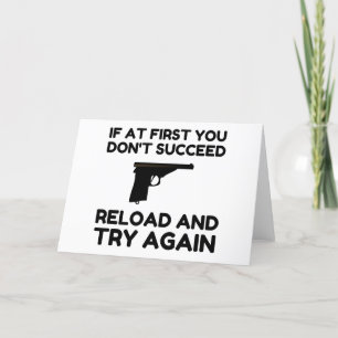 Reload Gun Feiertagskarte