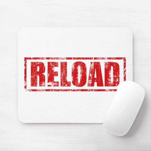 Reload! - Video Game Gamer Gaming Shoot Gun Mousepad (Mit Mouse)