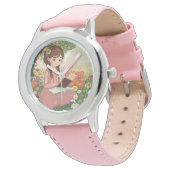 relógio de menina no jardim armbanduhr (Schrägansicht)