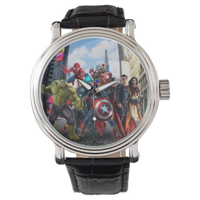 RELOGIO     DOS   SUPER   HEROIS   ARMBANDUHR (Vorderseite)