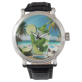 Relógio Personalizado Diferente Fundo Caipirinha Armbanduhr