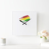 Reloj Bolivia Quadratische Wanduhr (Zuhause)