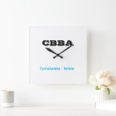 Reloj CBBA Cochabamba Bolivia Quadratische Wanduhr (Zuhause)