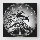 Reloj Cuadrado Time and illustrated art on your wa Quadratische Wanduhr (Vorderseite)