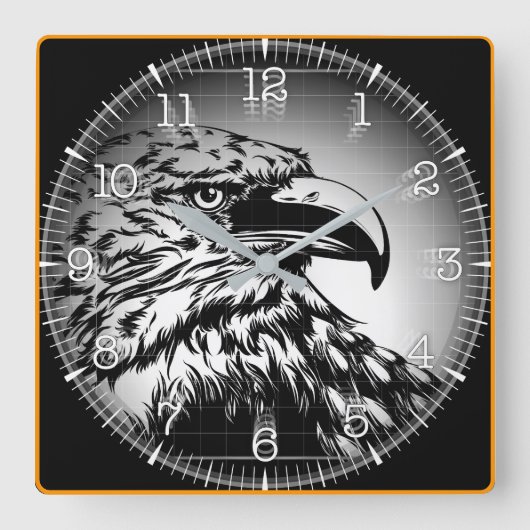 Reloj Cuadrado Time and illustrated art on your wa Quadratische Wanduhr (Vorderseite)