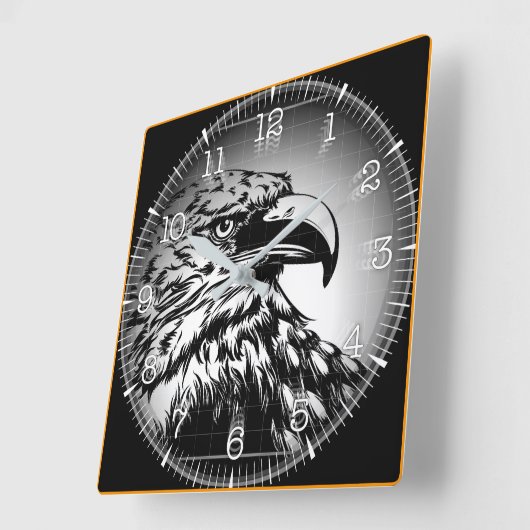 Reloj Cuadrado Time and illustrated art on your wa Quadratische Wanduhr (Winkel)