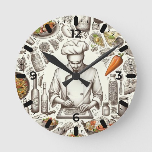 Reloj de Chef Runde Wanduhr (Vorderseite)