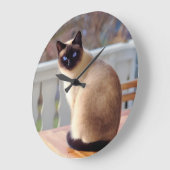 Reloj de gato siamés große wanduhr (Winkel)