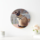 Reloj de gato siamés große wanduhr (Zuhause)