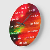 Reloj De geschnitten - Colores de México Große Wanduhr (Winkel)