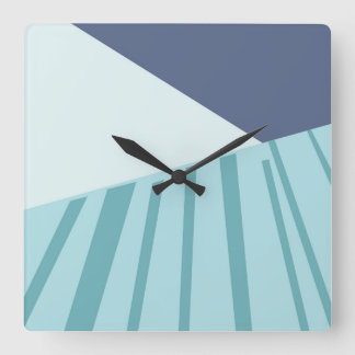Reloj de pared blå quadratische wanduhr