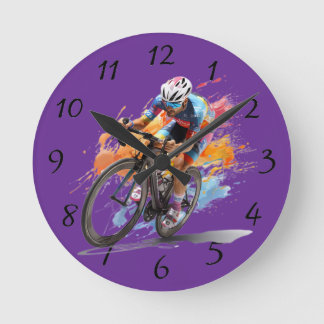 Reloj De Pared Ciclista Compitiendo Runde Wanduhr