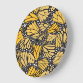 Reloj de pared circular estampado mariposa monarca große wanduhr (Winkel)