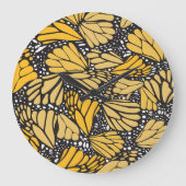 Reloj de pared circular estampado mariposa monarca große wanduhr (Vorderseite)