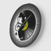 Reloj de pared con CD y bailarín Große Wanduhr (Winkel)