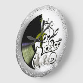 Reloj de pared con CD Y caballos Große Wanduhr (Winkel)