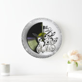 Reloj de pared con CD Y caballos Große Wanduhr (Zuhause)