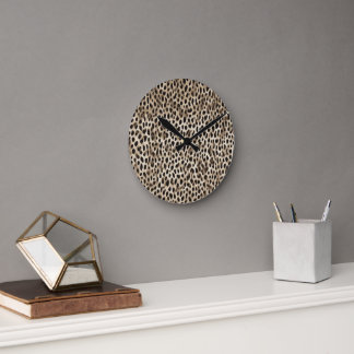 Reloj de Pared con Diseño de Fondo en Piel Runde Wanduhr