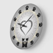 Reloj de pared con gatos große wanduhr (Winkel)