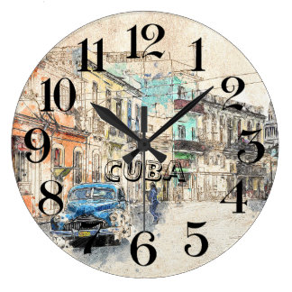 reloj de pared de La Habana, Kuba Große Wanduhr