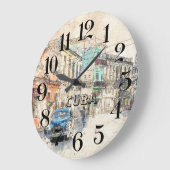 reloj de pared de La Habana, Kuba Große Wanduhr (Winkel)