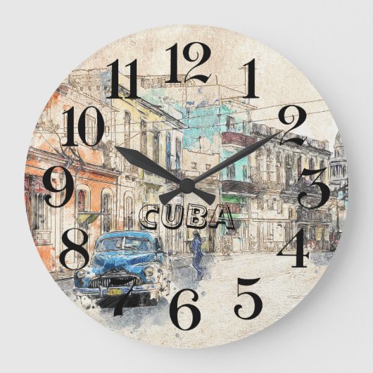 reloj de pared de La Habana, Kuba Große Wanduhr (Vorderseite)