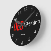 Reloj de pared DESesperar DESenREdo negro Runde Wanduhr (Winkel)