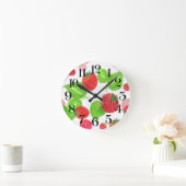 reloj de pared frambuesas a la acuarela runde wanduhr (Zuhause)