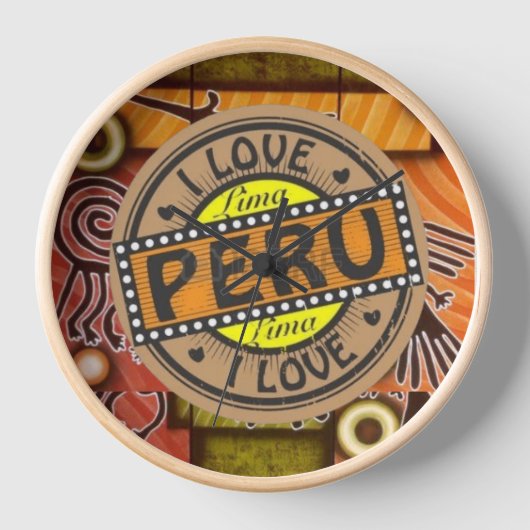 Reloj de pared Ilove Peru Uhr (Vorderseite)
