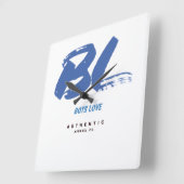 Reloj de pared Logo BL Quadratische Wanduhr (Winkel)