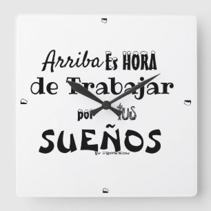 Reloj de pared motivacional quadratische wanduhr