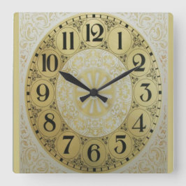Reloj Dorado Quadratische Wanduhr