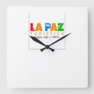 Reloj La Paz entre cielo y tierra Quadratische Wanduhr
