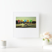 Reloj La Paz turistica Quadratische Wanduhr (Zuhause)