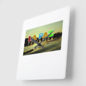 Reloj La Paz turistica Quadratische Wanduhr (Winkel)