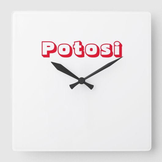 Reloj Potosi Quadratische Wanduhr (Vorderseite)
