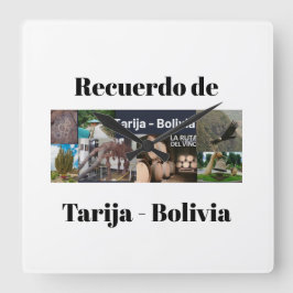 Reloj Recuerdo Tarija Bolivien Von Quadratische Wanduhr