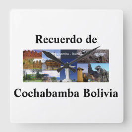 Reloj recuerdo von Cochabamba Bolivien Quadratische Wanduhr